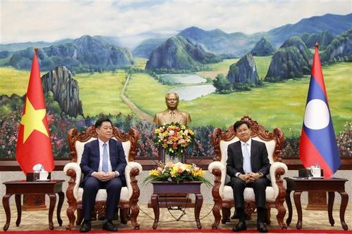 Tổng Bí thư, Chủ tịch nước Lào tiếp đoàn đại biểu Đảng Cộng sản Việt Nam