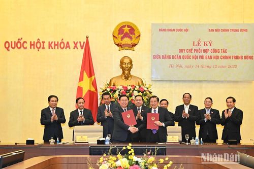 Tăng cường phối hợp công tác giữa Đảng đoàn Quốc hội và Ban Nội chính Trung ương