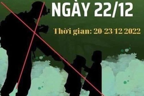 Banner tìm hiểu ngày 22/12 của sinh viên ĐH Tôn Đức Thắng in hình lính Mỹ