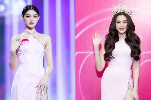 Phát hiện bất ngờ về đầm dạ hội của người đẹp Bé Quyên: Đụng hàng để 'xin vía' vương miện?