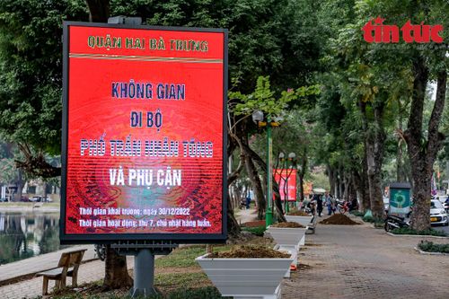 Gấp rút hoàn thiện không gian đi bộ phố Trần Nhân Tông