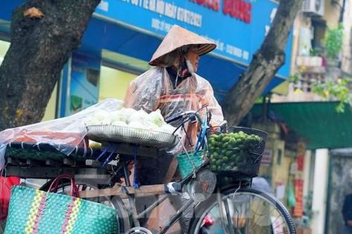 Người lao động đường phố Hà Nội quay quắt mưu sinh dưới mưa rét