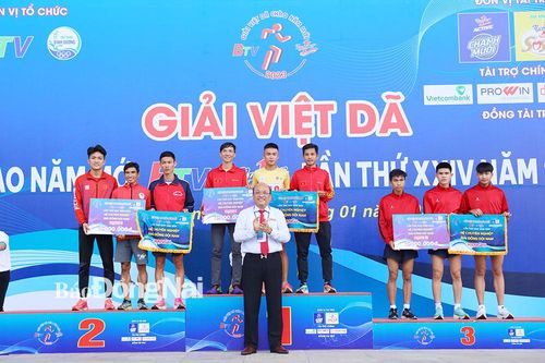 Giải việt dã Chào năm mới - BTV Number One năm 2022: Đồng Nai hạng nhì đồng đội, hạng 3 cá nhân nam hệ đội tuyển