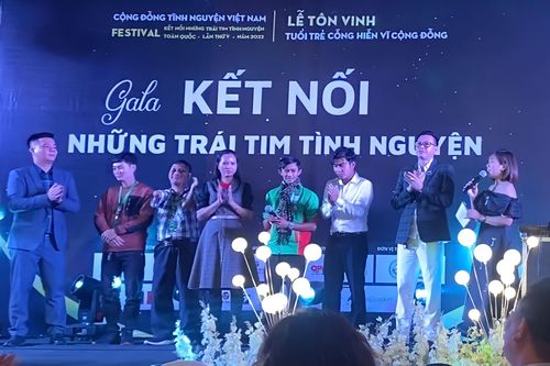 NSƯT Hồ Phong, diễn viên Quách Thu Phương xúc động trong Gala 'Kết nối những trái tim tình nguyện toàn quốc năm 2022'