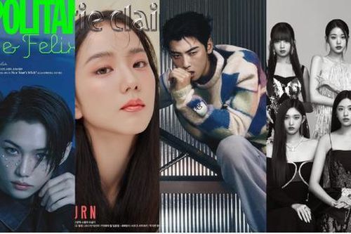 Bìa khai niên của dàn idol K-Pop: IVE kiêu sa như tiểu thư quý tộc, Jisoo BLACKPINK hóa nàng thơ