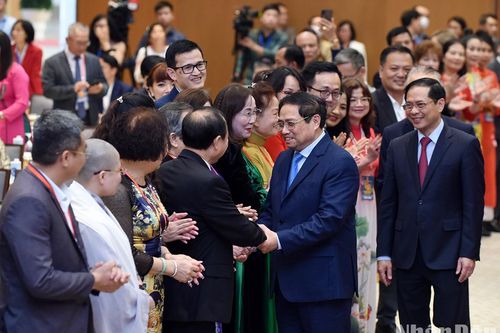 Thủ tướng Phạm Minh Chính gặp mặt kiều bào tiêu biểu dự chương trình Xuân Quê hương 2023