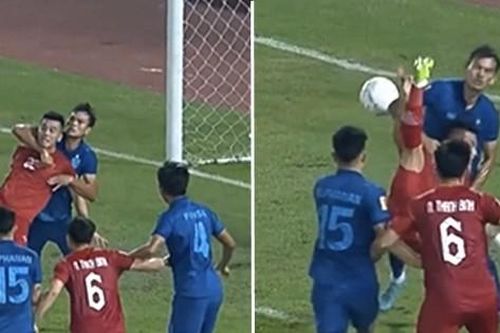 Cầu thủ ĐT Thái Lan làm Tiến Linh ngã trong khu vực 16m50, theo luật thì có penalty không?