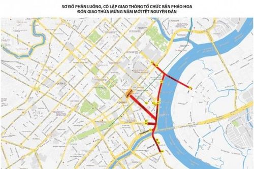 Lộ trình di chuyển xem bắn pháo hoa đêm giao thừa tại TP. Hồ Chí Minh