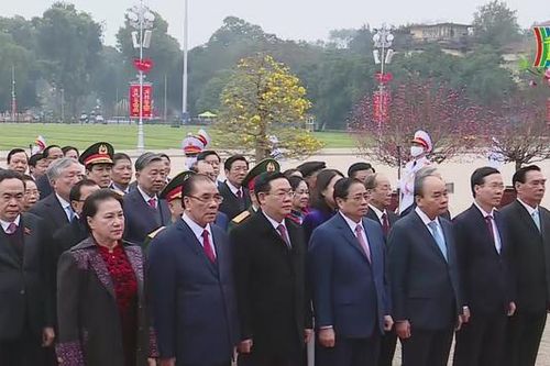 Lãnh đạo Đảng, Nhà nước vào Lăng viếng Chủ tịch Hồ Chí Minh nhân dịp Tết Nguyên đán