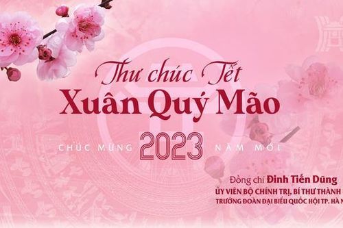 Thư chúc Tết Xuân Quý Mão của Ủy viên Bộ Chính trị, Bí thư Thành ủy Hà Nội Đinh Tiến Dũng
