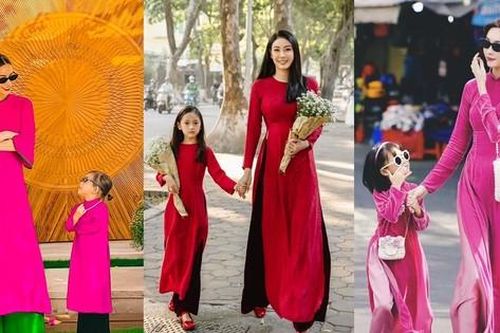 Con gái sao Việt diện áo dài đôi cùng mẹ: Ai được khen là 'Hoa hậu tương lai'?