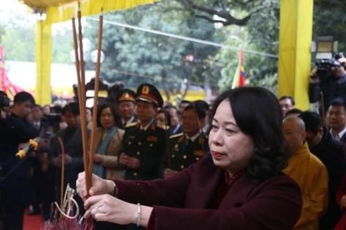 Quyền Chủ tịch nước Võ Thị Ánh Xuân dự lễ kỷ niệm khởi nghĩa Hai Bà Trưng