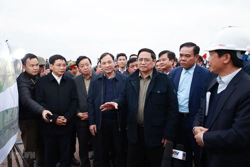 Thủ tướng kiểm tra dự án cao tốc Bắc-Nam phía Đông đoạn qua Hà Tĩnh