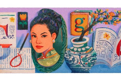 Google Doodle tôn vinh nữ sĩ Sương Nguyệt Anh