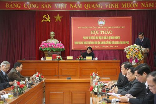 Vĩnh Phúc: Phát huy vai trò của Mặt trận Tổ quốc và hệ thống chính trị trong việc xây dựng Làng văn hóa kiểu mẫu