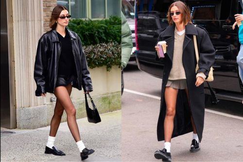 Mẫu quần siêu ngắn được lăng xê bởi Hailey Bieber