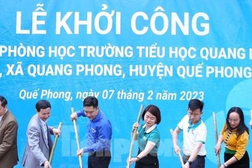 Tỉnh Đoàn Nghệ An khởi công xây phòng học, ngôi nhà hạnh phúc cho người nghèo miền núi