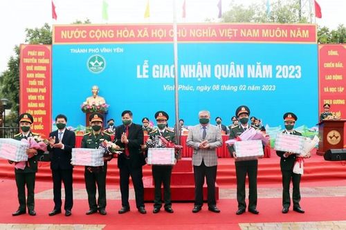 Thành phố Vĩnh Yên: Tổ chức Lễ giao nhận quân năm 2023
