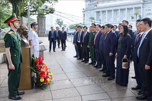 Thủ tướng Chính phủ Phạm Minh Chính dâng hoa tại Tượng đài Chủ tịch Hồ Chí Minh