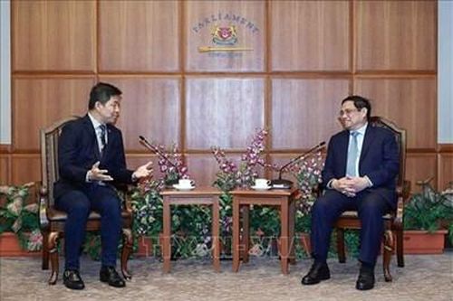 Thủ tướng Chính phủ Phạm Minh Chính hội kiến với Chủ tịch Quốc hội Singapore Tan Chuan-Jin