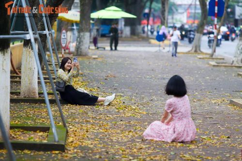 Hà Nội mùa thay lá, giới trẻ check in đẹp như xứ Hàn