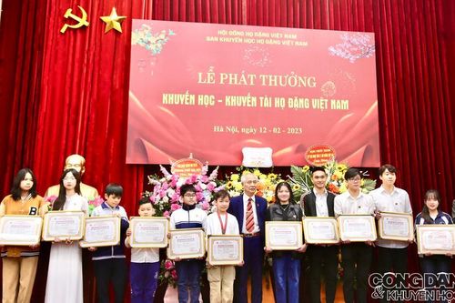 Dòng họ Đặng Việt Nam tổ chức Lễ phát thưởng khuyến học - khuyến tài