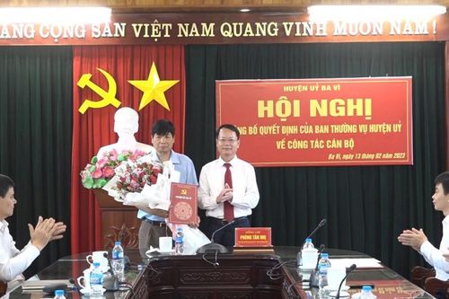 Ba Vì có tân Phó Chủ nhiệm Ủy ban Kiểm tra Huyện ủy nhiệm kỳ 2020-2025