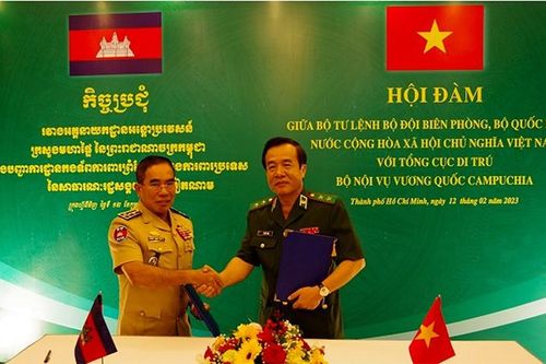 Bộ Tư lệnh Bộ đội Biên phòng Việt Nam và Tổng cục Di trú Campuchia tăng cường các chương trình phối hợp