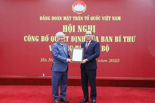 Công bố Quyết định của Ban Bí thư về công tác cán bộ tại Mặt trận Tổ quốc Việt Nam