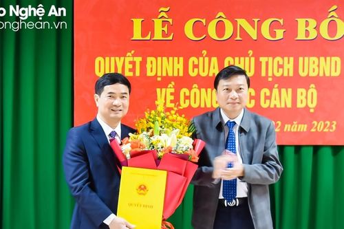 Công bố Quyết định bổ nhiệm Phó Giám đốc Sở Nội vụ Nghệ An