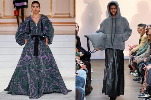 Hoodie được nâng tầm thành đồ dạ hội