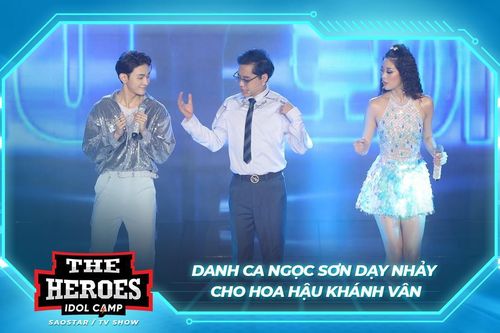Danh ca Ngọc Sơn dạy nhảy cho Hoa hậu Khánh Vân