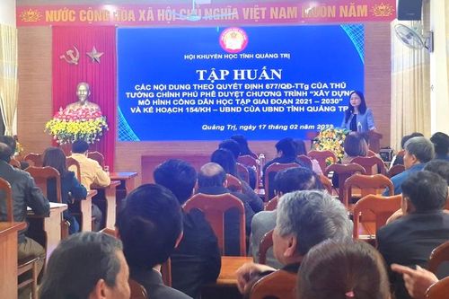 Hội Khuyến học tỉnh Quảng Trị tập huấn xây dựng mô hình 'Công dân học tập'