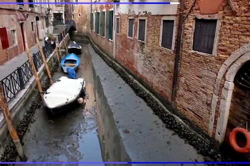 Các con kênh ở Venice đang dần khô cạn