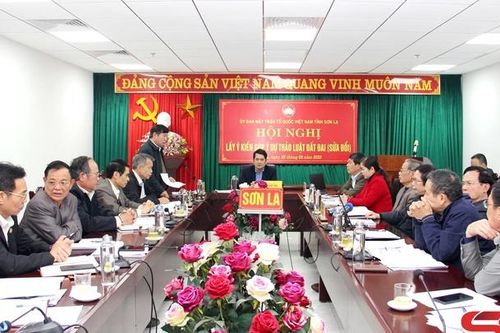 Ủy ban MTTQ Việt Nam tỉnh lấy ý kiến góp ý dự thảo Luật Đất đai (sửa đổi)