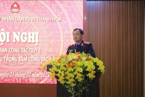 VKSND tỉnh Thanh Hóa giao ban công tác Quý I năm 2023