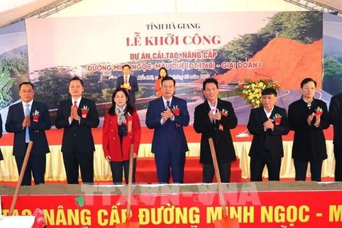 Hà Giang khởi công Dự án cải tạo, nâng cấp đường Minh Ngọc - Mậu Duệ
