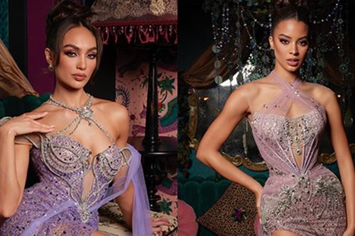 Hai mỹ nhân Miss Universe mặc đầm xẻ bạo dự sự kiện ở Việt Nam