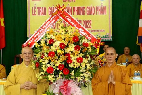 Đồng Tháp: Trao giáo chỉ tấn phong giáo phẩm đến 69 vị Tăng Ni thuộc Phật giáo tỉnh