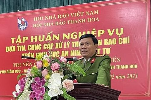 Tập huấn nghiệp vụ đưa tin báo chí trên lĩnh vực ANTT