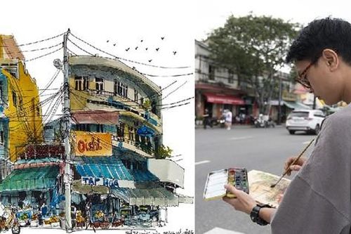 Đà Nẵng đầy xúc cảm qua ký họa của chàng trai 10X Hà Nội