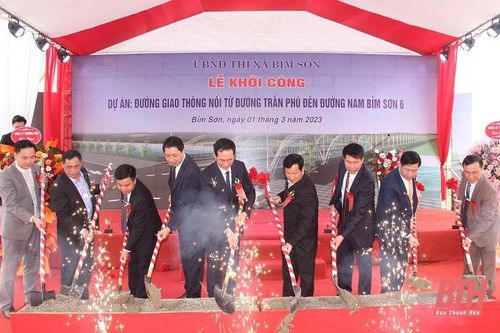 Khởi công xây dựng đường giao thông nối từ đường Trần Phú đến đường Nam Bỉm Sơn 6, thị xã Bỉm Sơn
