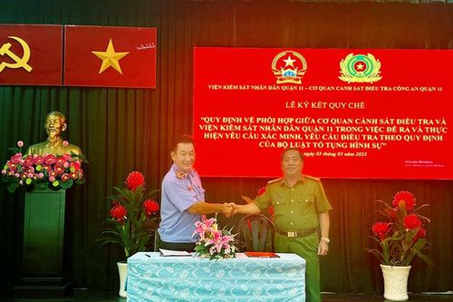 VKSND quận 11 ký kết quy chế phối hợp về điều tra vụ án hình sự