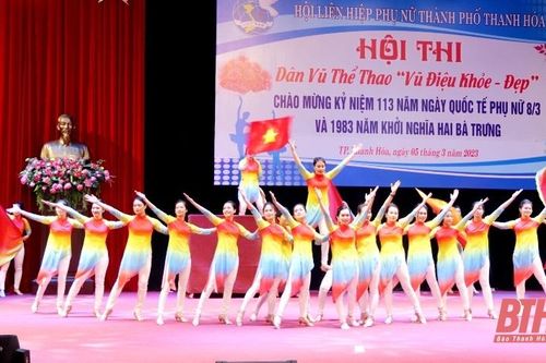 Hội LHPN TP Thanh Hóa tổ chức hội thi dân vũ thể thao