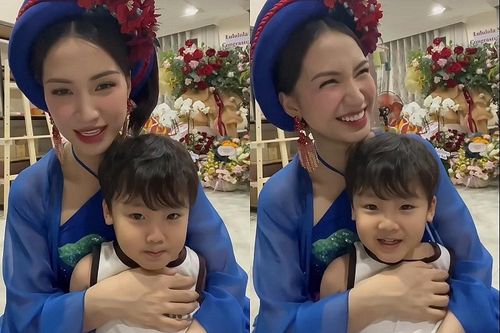 Thừa hưởng gen lầy lội của mẹ, bé Bo nói gì khi mẹ Hòa Minzy nhờ quảng bá MV Thị Mầu?