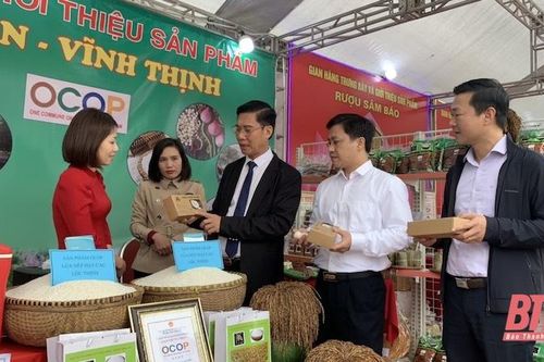 Khai mạc Không gian trưng bày, giới thiệu hình ảnh, sản phẩm du lịch, sản phẩm OCOP địa phương tại Lễ hội Phủ Trịnh