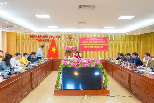 Đoàn Đại biểu Quốc Hội tỉnh làm việc với các sở liên quan đến thực hiện chính sách, pháp luật về phát triển năng lượng