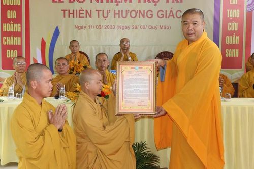Bến Tre: Thiền tự Hương Giác (H.Mỏ Cày Nam) có tân trụ trì