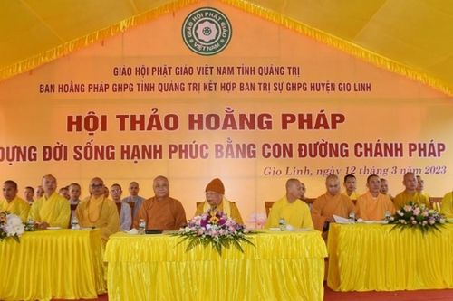 Quảng Trị: Ban Hoằng pháp tỉnh tổ chức hội thảo 'Xây dựng đời sống hạnh phúc'