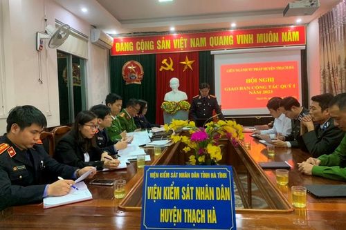 Liên ngành tư pháp huyện Thạch Hà giao ban công tác quý I năm 2023